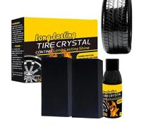 Wheel Shiner - 100ml Coating Cleaner With Sponge | High Gloss Tire Spray | Long Lasting Shine Restorer For Suv Looking Like New Truck Motorcycle Rv Bright Luster Protection Blackening Supplies