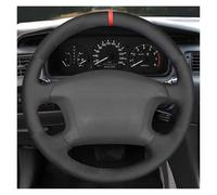 Wheel Sleeve Protector Black Suede Leather Braid Car Steering Wheel Cover For Toyota For Sienna For Tundra 1998-2003 wheel Cover Blue Thread
