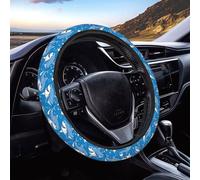 Wheel Sleeve Protector Cartoon Cute Blue Sharks Steering Wheel Covers