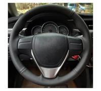 Wheel Sleeve Protector Custom Steering Wheel Cover Genuine Leather For RAV4 2013-2019 For Corolla 2014-2019 For Scion IM 2016 wheel Cover(White Thread)