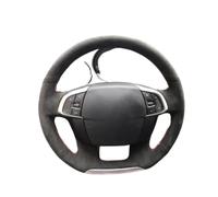 Wheel Sleeve Protector For Citroen For C4 For C4L 2011-2015 Car SUV Steering Wheel Protector Car Hand Stitched Steering Wheel Cover Car Interior Accessories(Full Set D)