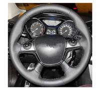 Wheel Sleeve Protector For Focus 3 2012 For C-MAX 2011 For KUGA For Escape 2013 2014 2015 2016 Steering Wheel Hand Stitched Leather Cover Car Interior Accessories(Black line)