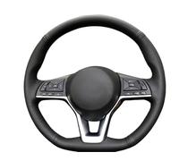 Wheel Sleeve Protector For Nissan For X-TRAIL Car Accessories Steering Wheel Cover Non Slip Leather Car Steering Wheel Covers(Yellow Thread)