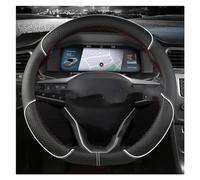 Wheel Sleeve Protector For Seat For Tarraco For Arona For Ateca For Ibiza For Toledo For Arosa For Exeo ST FR 38cm Slip Car Steering Wheel Cover Car Interior Accessories(D shape White)