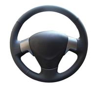 Wheel Sleeve Protector For Toyota For Corolla 2006-2010 For Matrix 2009 For Auris 2007-2009 Artificial Leather Hand-Stitched Black Car Steering Wheel Cover Car Steering Wheel Covers(Black Thread)