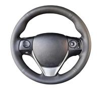 Wheel Sleeve Protector For Toyota For E'Z RAV4 For Auris 2013 2014 For Corolla For IM 2017 For Scion For IM 2016 Car Steering Wheel Cover Car Steering Wheel Covers(White Thread)