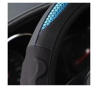 Wheel Sleeve Protector Leather Color Stripe Edging Car Without Inner Ring Steering Wheel Cover Accessories 14.5-15 Inches wheel Cover(Blue)