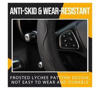 Wheel Sleeve Protector No Inner Fiber Leather Embossed Corrugated Elastic Steering Wheel Cover Car Handle Interior Accessories wheel Cover(C)