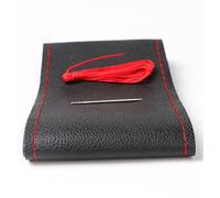 Wheel Sleeve Protector Universal Diameter 36cm 38cm 40cm Car Steering Wheel Cover Handmade Auto Interior Accessories(Red Thread 38cm)