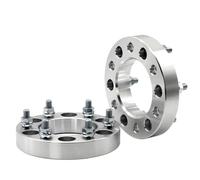 Wheel Spacers 1 Pair 20/25/30/35/40/45mm PCD 6x139.7 110mm Wheel Spacers Adapter 6 Lug For Toyota For Land For Cruiser Forged Aluminum Alloy Wheel Spacer(2PCS 50mm Silver)