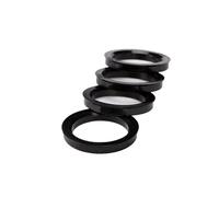 Wheel Spacers 4pieces/set 66.5-73.1 57.1-73.1 57.1-72.5 57.1-67.1 57.1-66.5 57.1-65.1 57.1-60.1mm Wheel Hub Centric Rings PE Rigid Plastics Auto Wheel Spacers(57.1-65.1mm)