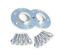 Wheel Spacers For Benz 2pc 10mm/12mm 5x 4.4''5x112 Wheel Spacers With Long Thread 14x1.5 Ball Type Bolts Aluminum Alloy Wheel Spacers(10mm silver-thin)