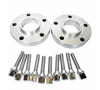 Wheel Spacers Shims For BMW E26 E28 E34 E36 E38 E60 2Piece 5x120 72.6 Hub Centric Bore Car Wheel Spacers + 10Piece 40mm 12x1.5 Cone Thread(15mm silver)