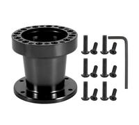 Wheel Spacers Steering Wheel Hub Adapter Kit 2 Colors 3inch Car Aluminum Spacer Steering Wheel Hub Adapter Kit With Wrench Wheel Spacers Shims(Black)