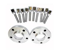 Wheel Spacers With 12 * 1.5 Cone Bolts For E30 E36 E38 E60 E65 E90 E91 E92 E93 F01 F02 5X120 72.6(25mm silver)