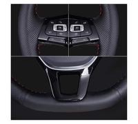 Wheel Steering Protector For For G&olf 4 For Passat B5 1996-2003 For Seat Leon 1999-2004 For Polo Black Car Steering Wheel Cover Braid Car Steering Wheel Covers(Blue Thread)