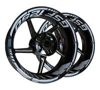 Wheel Sticker Reflective Motorcycle Wheel Rim Sticker Hub Stripe Tape Decal for Suzuki for Bandit GSF1250 GSF 1250 Set(Silver)