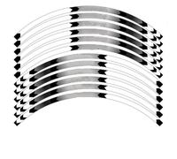 Wheel Stickers for Y&amaha for MT-09 Motorcycle Reflective Wheel Sticker Rim Stripe Tape Decal Waterproof(Style 3)