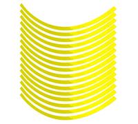 Wheel Stickers,PVC Reflective Pinstripe Wheel Tape Sticker Universal Decoration Film for 16-19 inch Car, Bike, and Mortorcycle Wheels (Fluorescent Yellow)