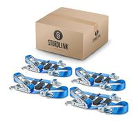 Wheel Straps 50mm 2.5m 5000kg x4 | Heavy Duty Tire Ratchet Tie Down Strap for Car Transporter, Truck Cars Platform, Car Towing Trailer, Wheels, Car Tyres | Professional Quality | EN 12195-2 Sturdlink