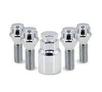 Wheel Stud Compatible With BMW 3 Series For E21 For E30 For E36 Wheel Bolts Locking Lug Nuts M12 X 1.5 With Locks Key Wheel Lug Stud & Taper Seat