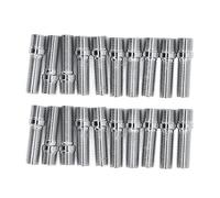 Wheel Stud Converter 20Pcs High Precision Black Zinc Coated Screws Fit for Audi S3 A4 A5 A6 Q5 Q7 Performance 50mm (M14*1.5-M12*1.5)