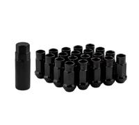 Wheel Studs 20PCS Car Wheel Lug Nuts | Alloy Steel Hex Tuner Conical Seat Locking Universal(Black,M12x1.25)