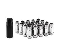 Wheel Studs 20PCS Car Wheel Lug Nuts | Alloy Steel Hex Tuner Conical Seat Locking Universal(Silver,M12x1.25)
