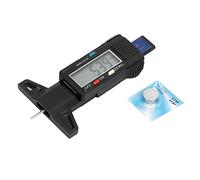 Wheel Thread Depth Professional Digital Tyre Tread Meter Durable Alloy Construction with Clear Scale for Car Tyre Maintenance White Blue Black Optional (Black)