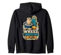 WHEEL THROWING HOUR Pottery Zip Hoodie