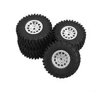 Wheel Tires 4PCS with extended couple compatible with For TRX4M For Defender RC Crawler 118, designed to improve off road grip and stability (Black A)