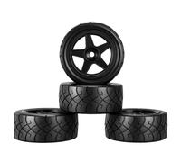 Wheel Tires For Tamiya M03 M04 M05 MB01 MF01 XM01 SW01 1/10 1/12 | Plastic racing wheels with rubber tires foam inserts deliver stable grip precise cornering on track. Tires