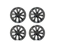 Wheel Trim For Tesla For Model 3 18 Inch 2018-2023 4PCS HubCap Car Replacement Performance Wheel Cover Cap Automobile Full Rim Cover Kits Part(Bright Black)