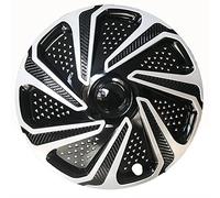 Wheel trims, 13inch Hub Caps 4pcs Replacement Steering Wheel Rim Protector(Silver Black Swoosh)