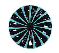Wheel Trims, 14 Inch Universal Tire Protection Cover Car Decoration Accessories(Light Blue Black)
