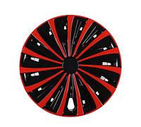 Wheel Trims, 14 Inch Universal Tire Protection Cover Car Decoration Accessories(Red Black)