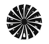 Wheel Trims, 14 Inch Universal Tire Protection Cover Car Decoration Accessories(White Black)