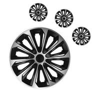 Extra STRONG Silver / Black 16" WHEEL TRIMS COVERS HUB CAPS 16 INCH 4 pcs SET