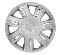 Universal 15" Hubcaps Wheel Covers Trims ABS Weather Resistant Silver 4 PCS Set