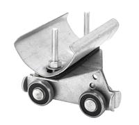 Wheel Trolley Assembly Roller Trolley,Four Bearing Trolley Assembly,Silent Stainless Steel Track Roller Wheel Trolley with Curved Edge Design for Sliding Gate,Industrial Machines,24mm / 0.94in