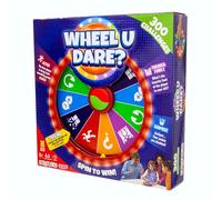 Wheel U Dare? The ultimate in live family games, quiz games with a difference, spin the wheel and complete the challenges. Easy out of the box play board game. Family games for kids and adults.