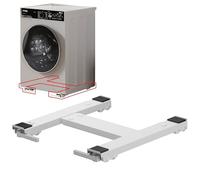 Wheel Wash Slim - Universal Anti-Vibration Base with Wheels for Washing Machine and Dryer - Adjustable Stand with Ergonomic Brakes, 90kg Load Capacity