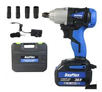 Wheel Wrench Electric Brushless Cordless with Battery 1/2 Inch Square Drive, 14mm 17mm 19mm 22mm 4 Socket Set Forward/Reverse Setting 3200RPM High Torque 420nm Lug Nut Removal Impact Wrench
