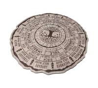 Wheel Year Wood Sign,Nature-Inspired Wall Hanging,Engraved Wheel Calendar Year Shape Round Calendar,Wicca Tree
