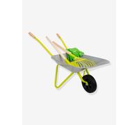 Wheelbarrow and garden tools for children small foot® in metal, 4 pieces multicoloured