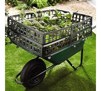 Wheelbarrow Booster - Easy Fit Clip On Adjustable Wheel Barrow Fence for Increasing Height & Capacity - Outdoor Accessory Tool for Transporting Garden Waste, Grass, Leaves, Fruits