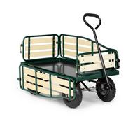 Wheelbarrow Garden Carts Hand Trolley Robust 4 Wheels Transport Trailer 300kg