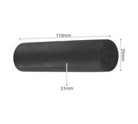 Wheelbarrow Rubber Handles 2 Pack, 30mm Inner Diameter, Non-Slip Groove Design for Secure Grip, Weatherproof Plastic Replacement Handle Covers Compatible with Round Tubes, Black