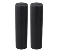 Wheelbarrow Rubber Handles 2 Pack, Round Tube Black Replacement Handle Covers for Garden Cart with Anti-Slip Groove Design, 119mm Length, Fits 30mm Diameter Tubes(119 x 24mm)