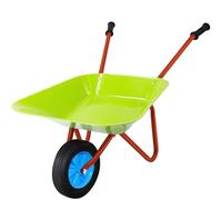 Wheelbarrow Set Children Age 2+, Childrens Metal Wheelbarrow Kids Gardening Set for Outdoor, Educational, Farm, Gardening Toy, Play, Game(GREEN)